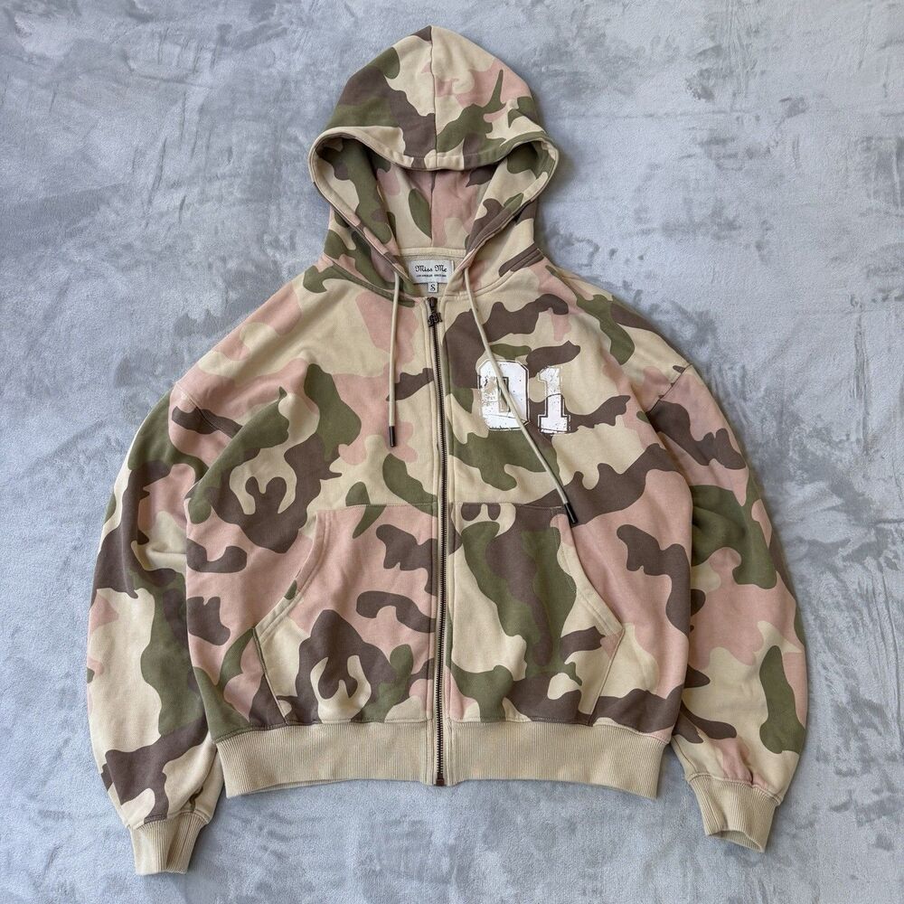 Miss Me Women’s Oversized Zip Up Hoodie Jacket Size Small - EUC Worn Twice Only